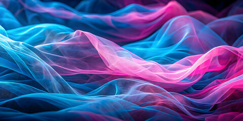 Dreamy Blue and Pink Tulle Fabric Texture 