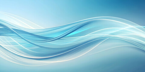 Serene Blue Waves Abstract Background 