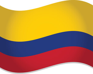 Colombian Flag 3D Style Vector