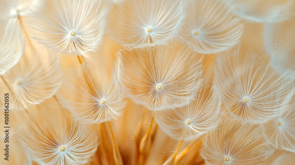 Poster tragopogon pseudomajor s nikit dandelion seeds photo close up : generative ai
