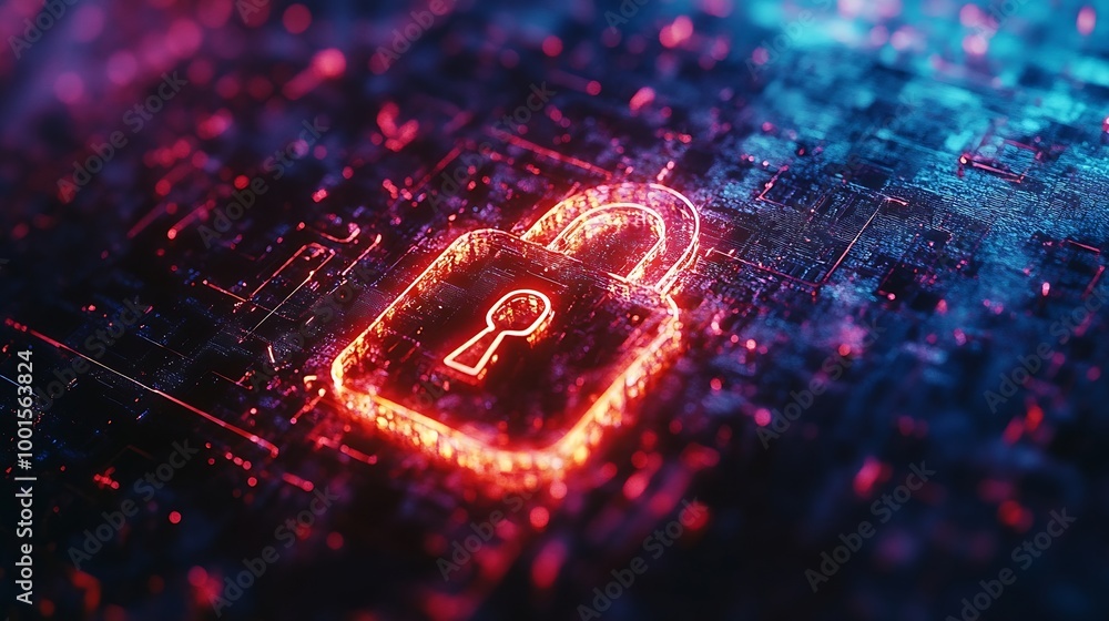 Poster Cyber security internet and networking concept information security and encryption secure access to users personal information secure Internet access cybersecurity : Generative AI