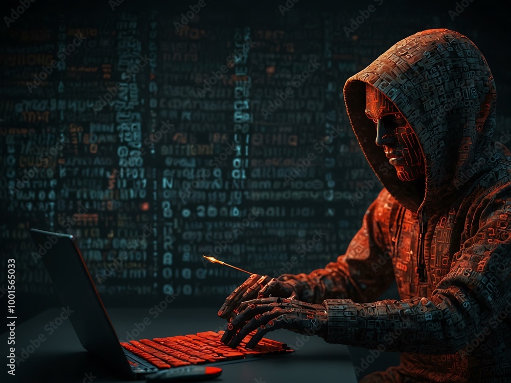 Poster cyber attack clickjacking, vulnerability in ascii art.