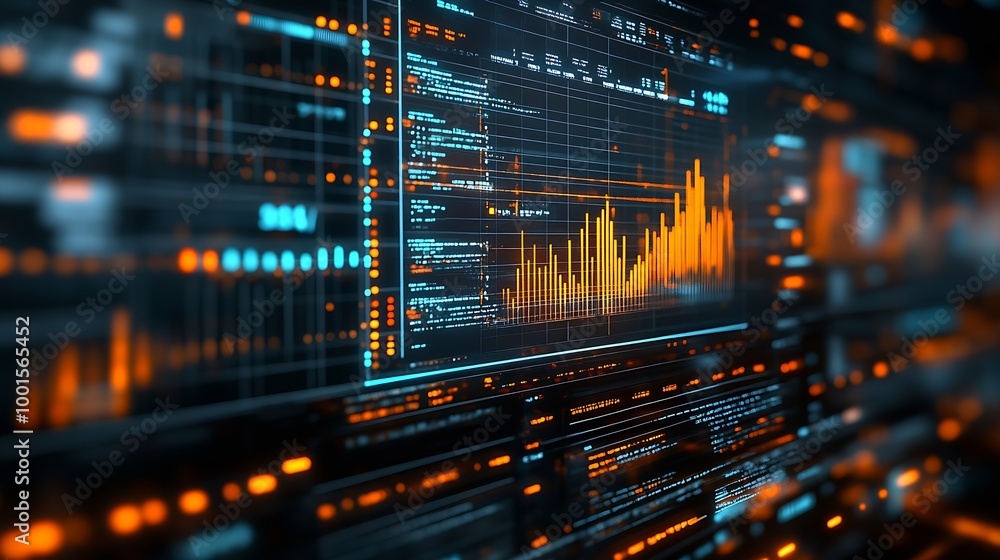 Poster analytics finance and business concept big data analytics and business intelligence bi : generative 