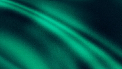 Green background grainy texture. Dark green shiny abstract background. Luxury banner horizontal background wallpaper.