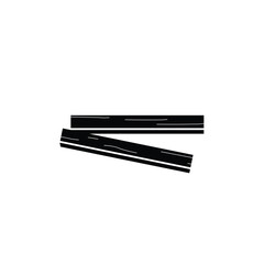 Traditional musical japan instrument logo illustration, shakubyoshi silhouette is suitable for music shops and communities	