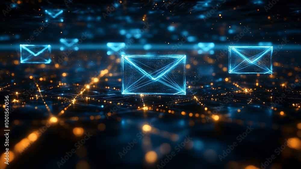 Poster email marketing data center and internet advertising sending documents digitally using email : gener