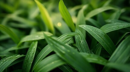 Fototapeta premium close up fresh green grass background : Generative AI