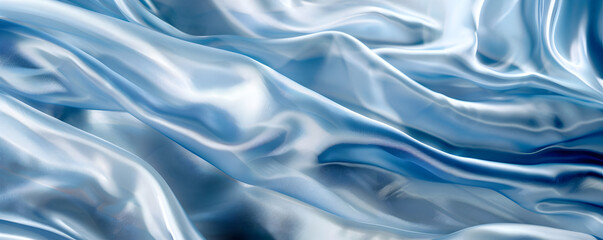 Fototapeta premium Icy Elegance: A Fluid Gradient of Blue and Silver