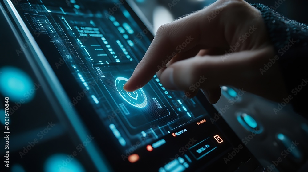 Leinwandbilder cyber security and Security password login online concept  Hands typing and entering username and password of social media log in with smartphone to an online bank account data protect : Generative AI