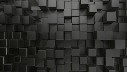 creative abstract background with black 3d cubes