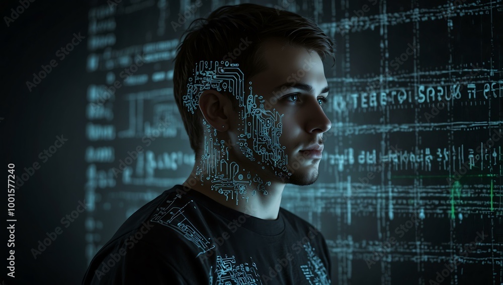Poster cyber attack on iot wearable devices, vulnerability in ascii art.