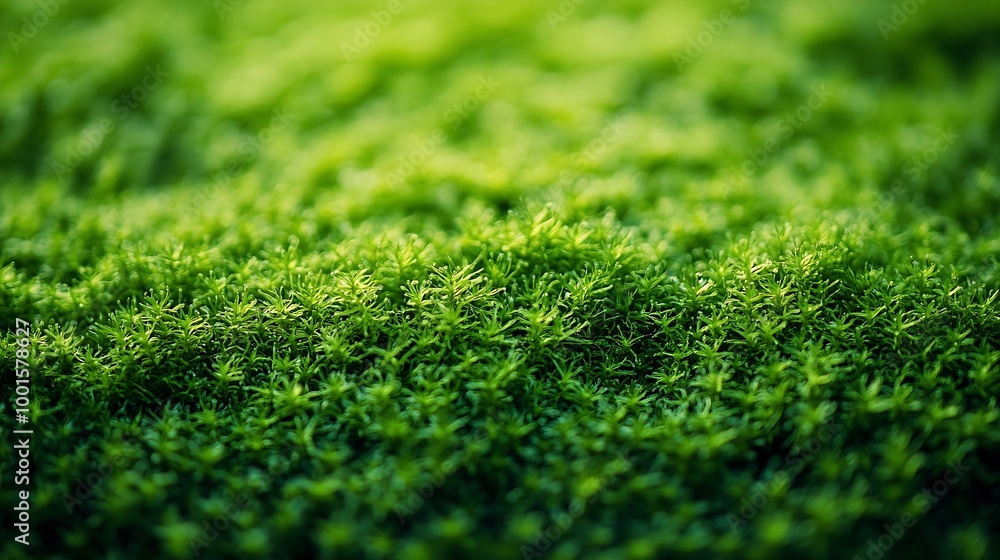 Poster beautiful green moss on the floor moss closeup macro beautiful background of moss for wallpaper : ge