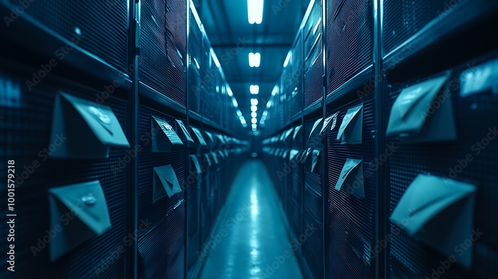 Poster email marketing data center and internet advertising sending documents digitally using email : gener