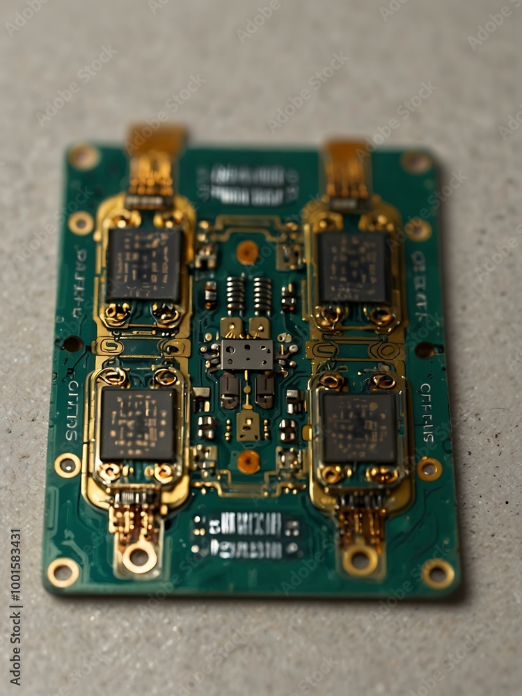 Poster flexible circuits on a substrate for wearable tech.
