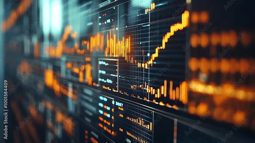 Poster analytics finance and business concept big data analytics and business intelligence bi : generative 