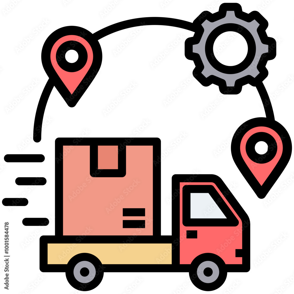 Canvas Prints Delivery Logistics Icon