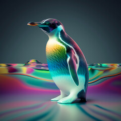 Transform your space with a multicolor penguin spectral and a gorgeous Safari Artwork