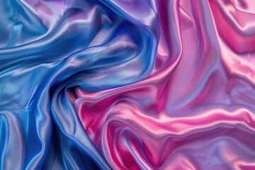 Obraz premium High-quality photo of pink and blue fabric details, great for textile or design use