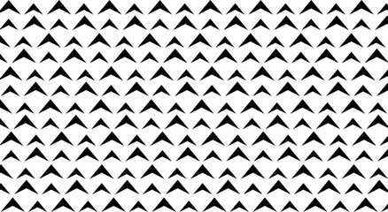 Geometric seamless pattern designe. Arrow background. Abstract texture. Repeating simple angular pattern. Monochrome graphic shapes arrows for design prints. Repeated black and white geometry backdrop