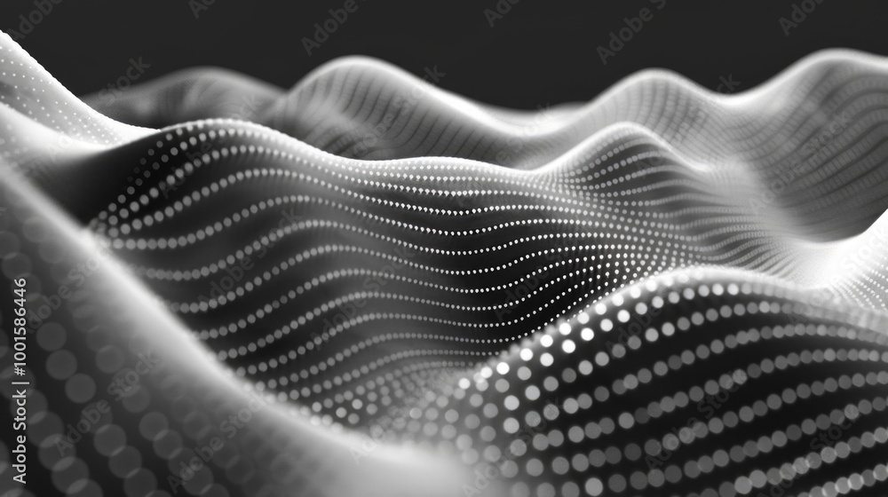 Poster a black and white photograph of a wavy surface, perfect for use in design projects or as a backgroun