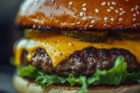 close-up shot of the burger, highlighting its rich texture and creamy mayonnaise sauce with a hint of saltiness from sea salt. 