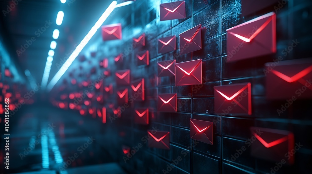 Poster email marketing data center and internet advertising sending documents digitally using email : gener