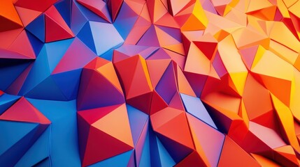 Abstract Geometric Shapes in Vibrant Colors