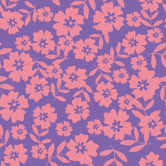seamless pattern with pink narcissus, floral background, daffodil contour pattern