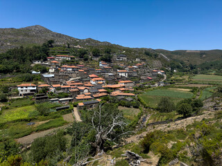 View of the beautiful traditional village of Regoufe, in Arouca, Portugal