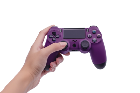 Enthusiastic Teenager with a Gamepad Ready for Adventure Isolated on Transparent Background