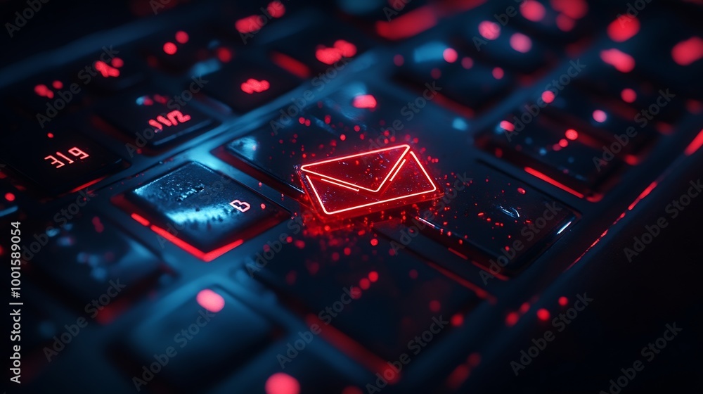 Aufkleber cyber crime phishing mail  security awareness to protect important data hacking : Generative AI