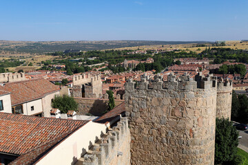 The colossal walls in the old town of Avila