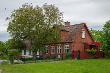 Houses on island of Nyord in Denmark