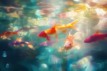 Abstract Fish Underwater Serenity