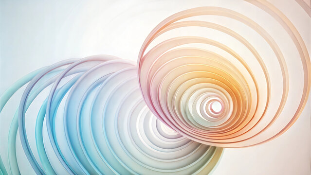 Simple abstract pastel-colored spirals background for creative designs and artistic projects
