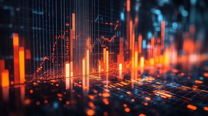 dynamic financial analysis graph illustrating forex trading trends and stock market growth opportunities, offering insights into investment strategies, market performance, and financial success