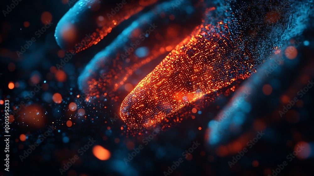 Aufkleber Business and Data ProtectionBiometric security identifyai artificial intelligenceLog4j6gbig dataCyber security technology prevent unauthorized access protect business significant data : Generative AI