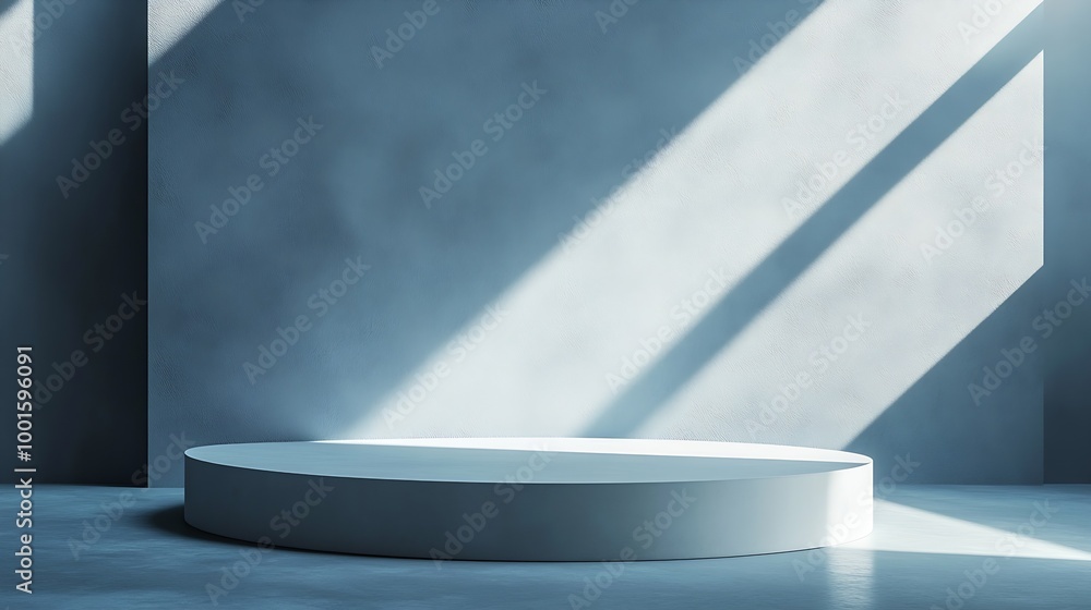 Fototapete podium 3d background to demonstrate the product with abstract shadows high quality photo : generativ