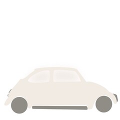  Christmas white little car with gray wheels