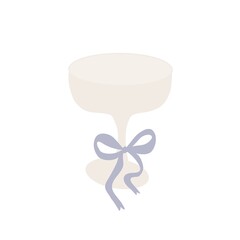 cute white glass with a bow