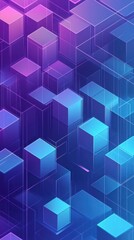 Fototapeta premium Technology Concept with Isometric Cube Pattern