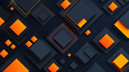 Abstract Geometric Background with Dark and Orange Layers