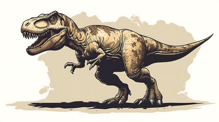 Fototapeta premium Tyrannosaurus Rex Dinosaur Illustration