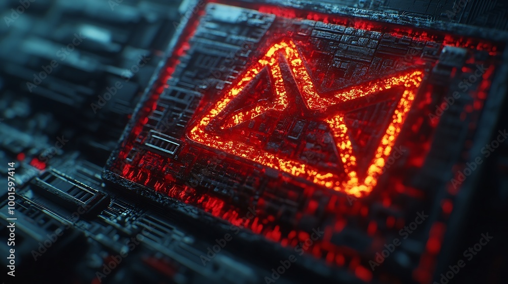 Aufkleber Email spam virus warning caution sign for notification on internet letter security protect junk and trash mail Cybersecurity vulnerability data breach illegal connection compromised in : Generative AI