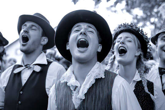 A traditional Bavarian yodeling performance. 