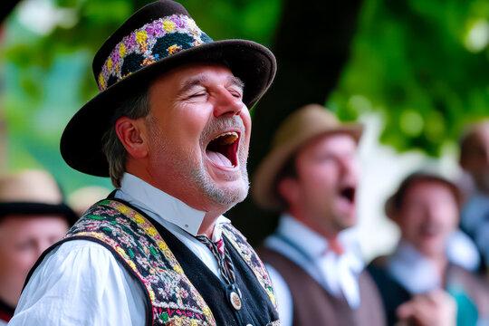 A traditional Bavarian yodeling performance. 