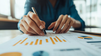 Create a detailed, specific data chart or graph with well-defined metrics, lines, and numbers. Highlight the clarity that specificity in data brings to decision-making and understanding complex topics
