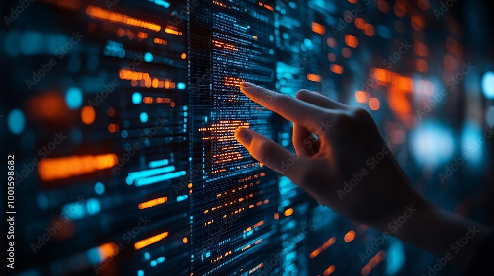 Fototapete Data Science and engineering digital technology tech background Software engineer working with database and big data analytics cloud computing with AI and data exchange innovation tech : Generative AI