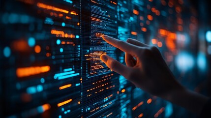 Data Science and engineering digital technology tech background Software engineer working with database and big data analytics cloud computing with AI and data exchange innovation tech : Generative AI