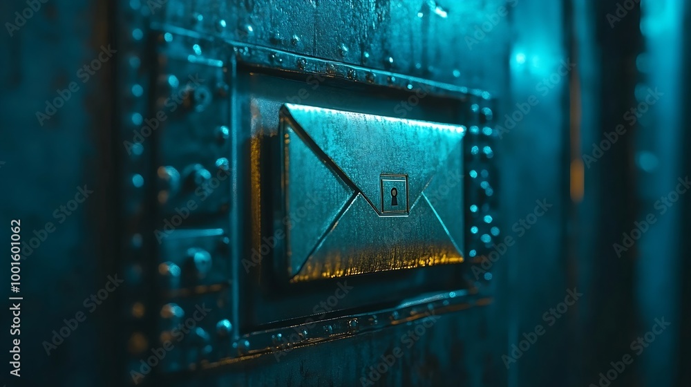 Leinwandbilder Email security concept Security protection Email from spam virus and phishing Email fraud Scam mail virus alert hacker Check email notification junk and trash mail and compromised info : Generative AI